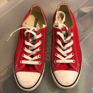 Converse red sneakers size 6